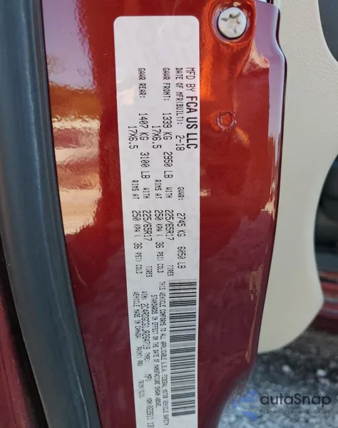 2018 Dodge Grand Caravan Sxt z USA, uszkodzony, nr VIN 2C4RDGCG1JR264719